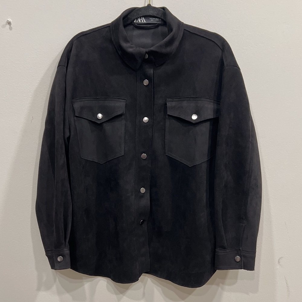 Zara Black Button Up Jacket. Size: Medium